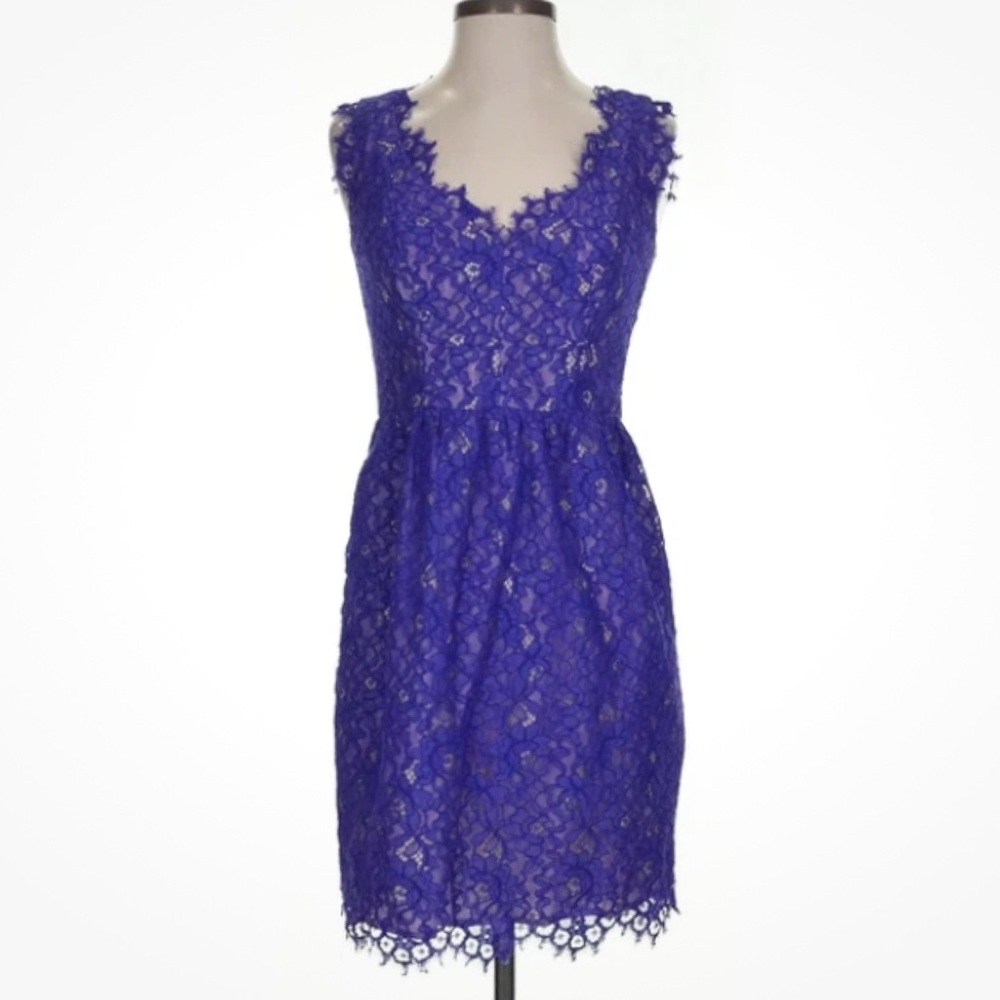 Shoshanna Purple Lace Mini Dress